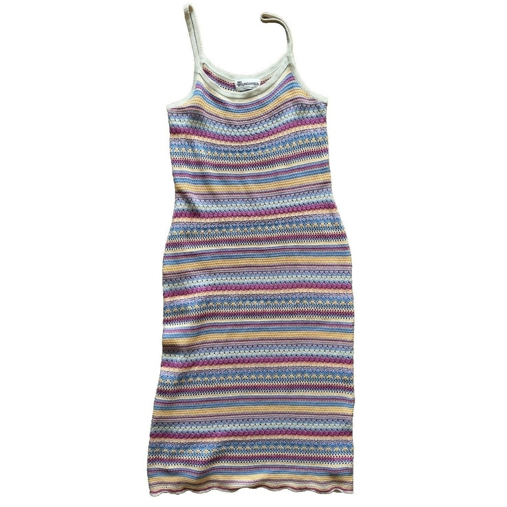 No Boundaries crocheted long maxi dress size L‎